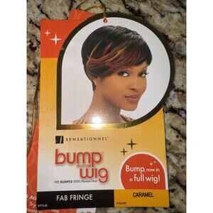 Sensationnel Human Hair Bump Wig Fab Fringe Caramel